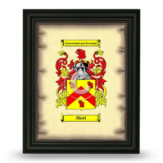 Nicel Coat of Arms Framed - Black