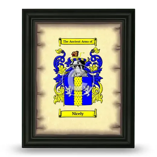 Nicely Coat of Arms Framed - Black