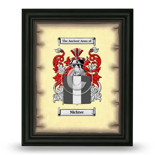 Nichter Coat of Arms Framed - Black