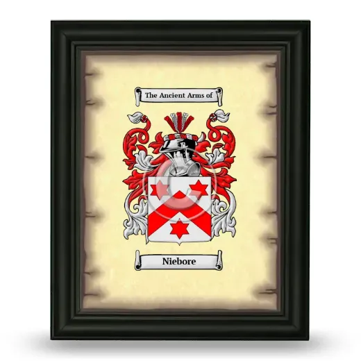 Niebore Coat of Arms Framed - Black