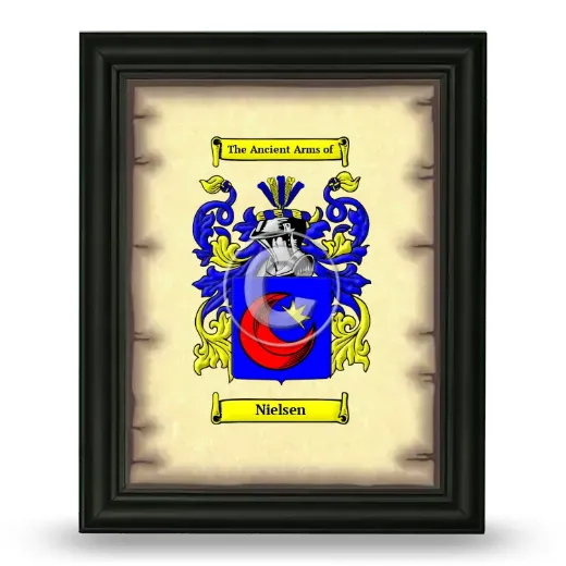 Nielsen Coat of Arms Framed - Black