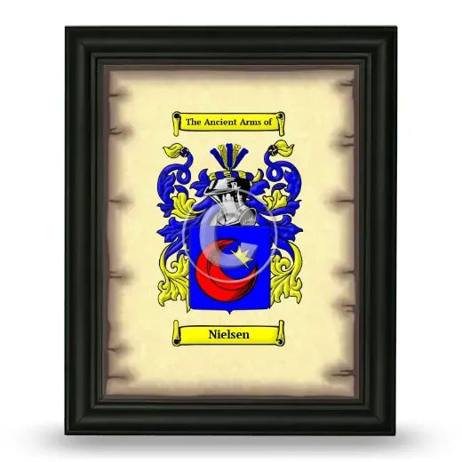 Nielsen Coat of Arms Framed - Black