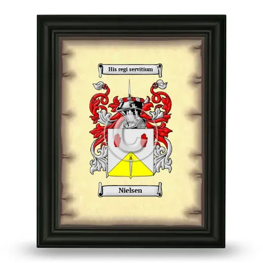 Nielsen Coat of Arms Framed - Black