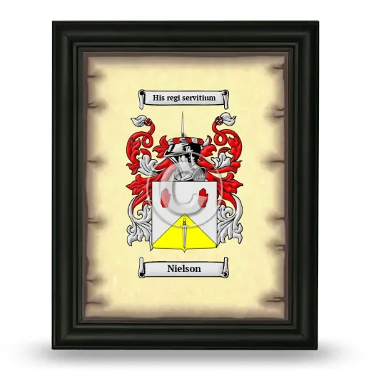 Nielson Coat of Arms Framed - Black