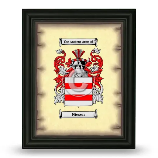 Niesen Coat of Arms Framed - Black