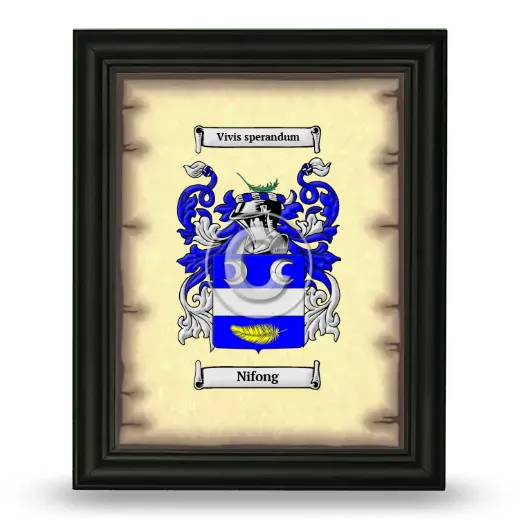 Nifong Coat of Arms Framed - Black