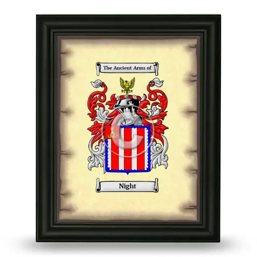 Night Coat of Arms Framed - Black