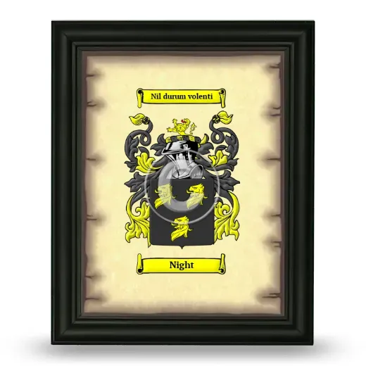 Night Coat of Arms Framed - Black