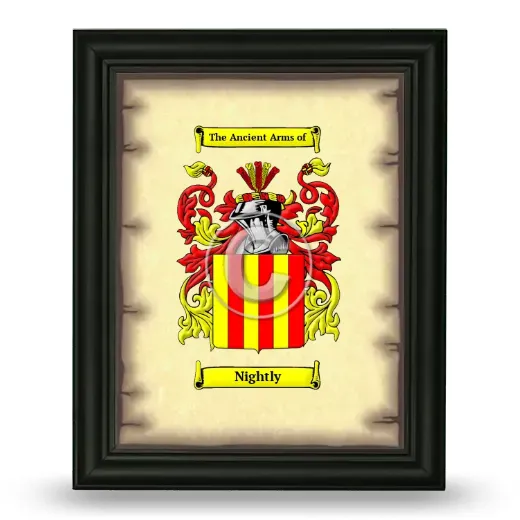 Nightly Coat of Arms Framed - Black