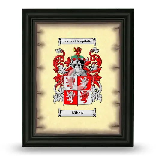Nihen Coat of Arms Framed - Black