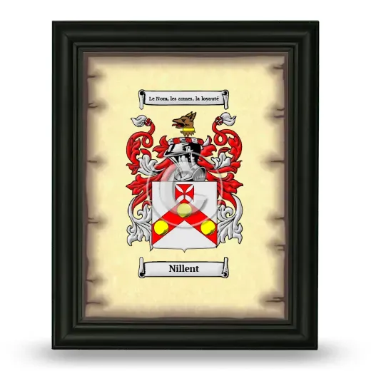 Nillent Coat of Arms Framed - Black
