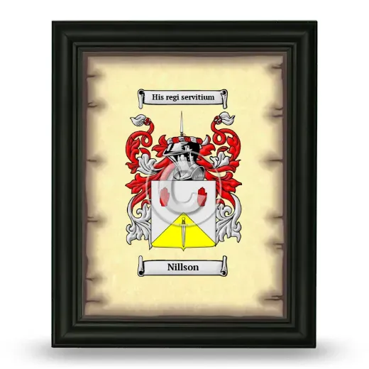 Nillson Coat of Arms Framed - Black