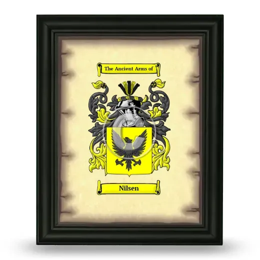 Nilsen Coat of Arms Framed - Black