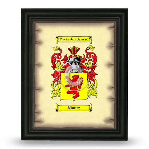 Nimitz Coat of Arms Framed - Black