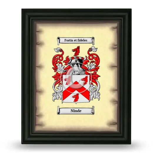 Ninde Coat of Arms Framed - Black