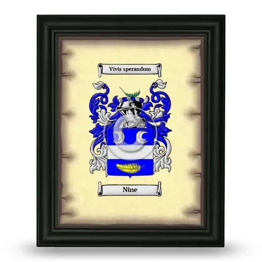 Nine Coat of Arms Framed - Black