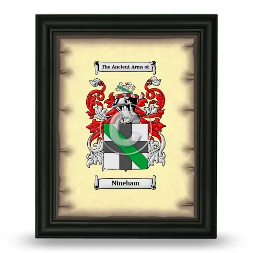 Nineham Coat of Arms Framed - Black
