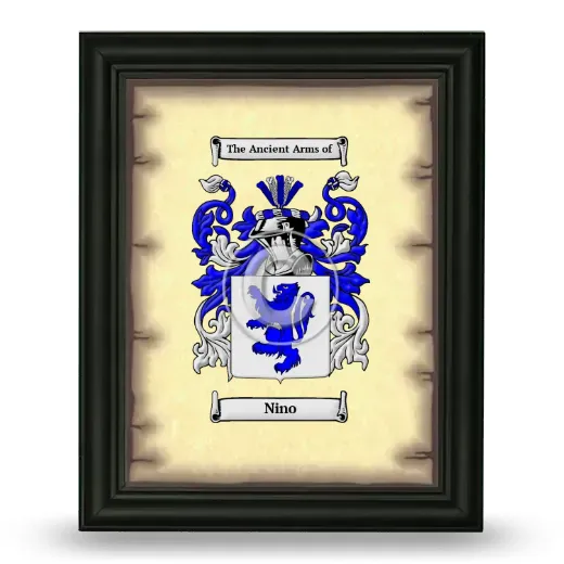 Nino Coat of Arms Framed - Black
