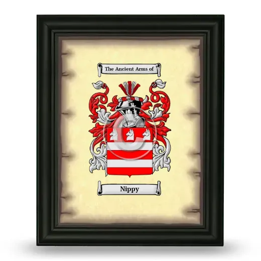 Nippy Coat of Arms Framed - Black