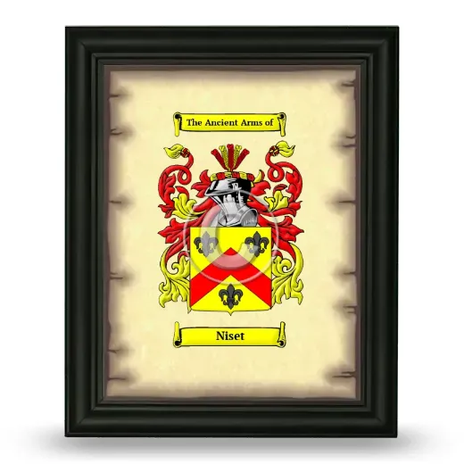 Niset Coat of Arms Framed - Black
