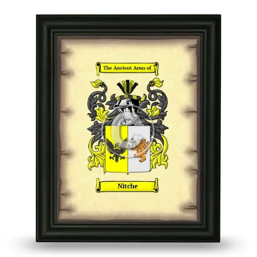 Nitche Coat of Arms Framed - Black