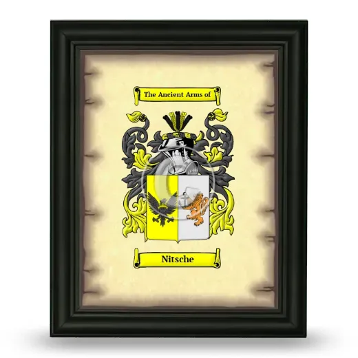 Nitsche Coat of Arms Framed - Black