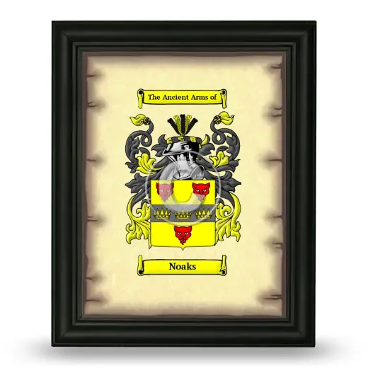 Noaks Coat of Arms Framed - Black