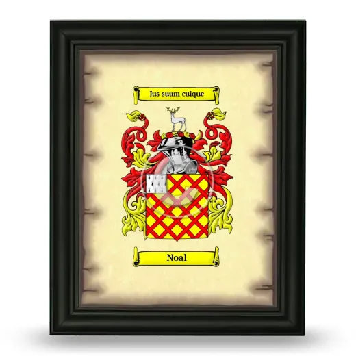 Noal Coat of Arms Framed - Black
