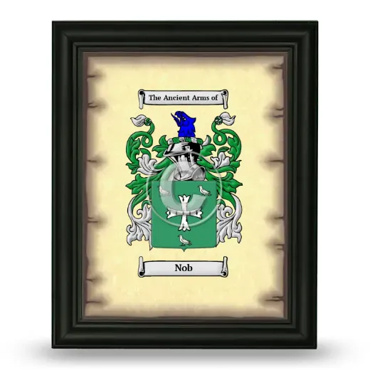 Nob Coat of Arms Framed - Black