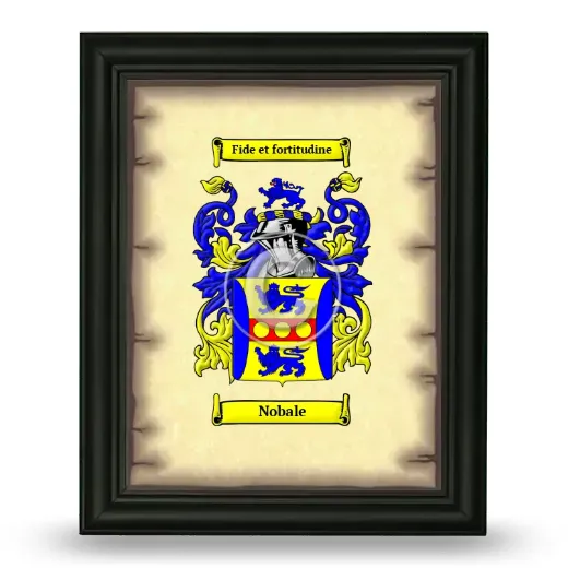 Nobale Coat of Arms Framed - Black
