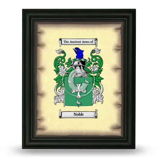 Nobb Coat of Arms Framed - Black