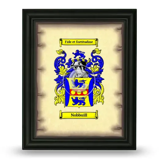 Nobbuill Coat of Arms Framed - Black