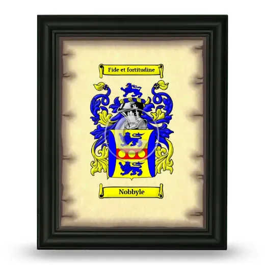 Nobbyle Coat of Arms Framed - Black