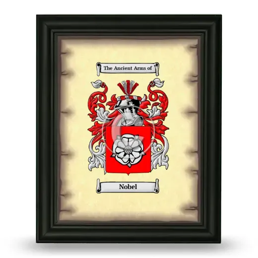 Nobel Coat of Arms Framed - Black