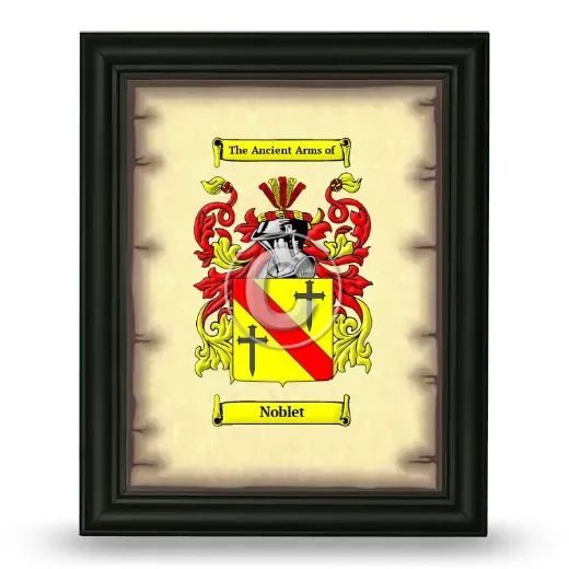 Noblet Coat of Arms Framed - Black