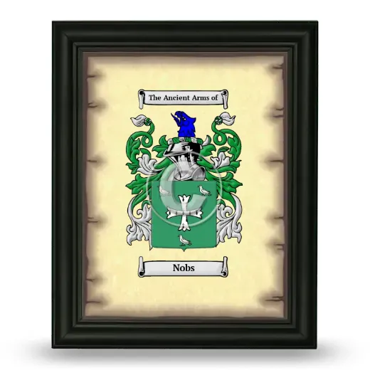 Nobs Coat of Arms Framed - Black