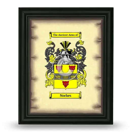 Noches Coat of Arms Framed - Black