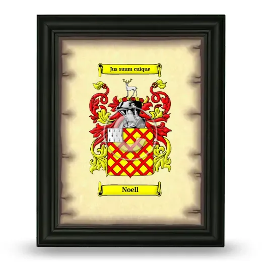 Noell Coat of Arms Framed - Black
