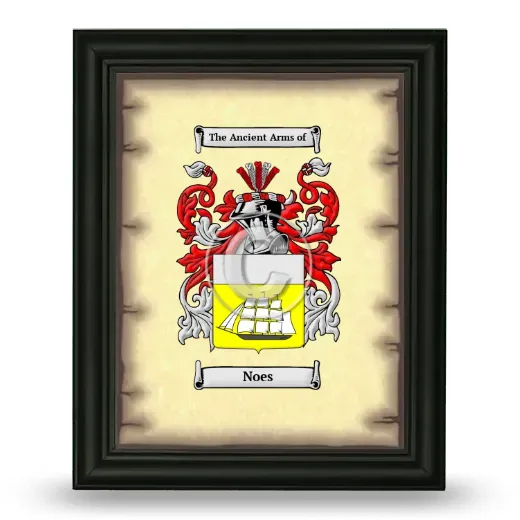 Noes Coat of Arms Framed - Black