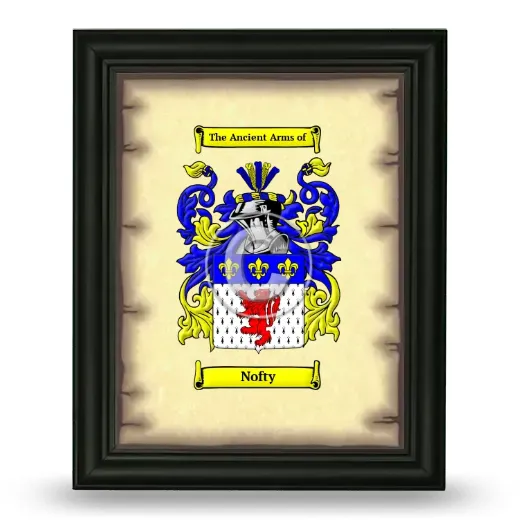Nofty Coat of Arms Framed - Black