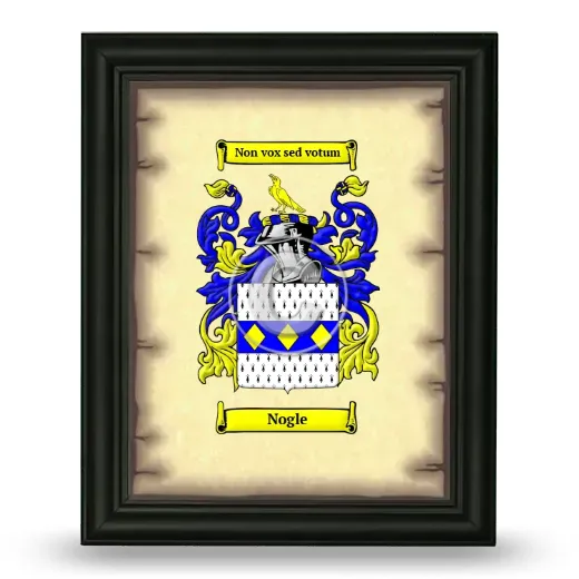 Nogle Coat of Arms Framed - Black