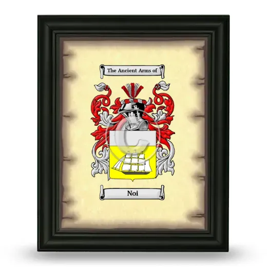 Noi Coat of Arms Framed - Black