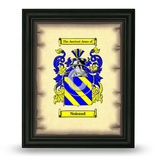 Noiraud Coat of Arms Framed - Black