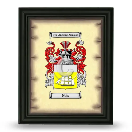 Nois Coat of Arms Framed - Black
