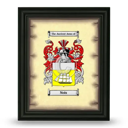 Noix Coat of Arms Framed - Black
