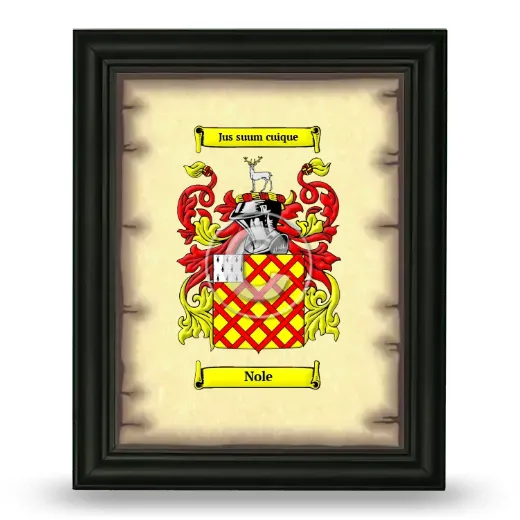 Nole Coat of Arms Framed - Black