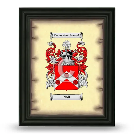 Noll Coat of Arms Framed - Black