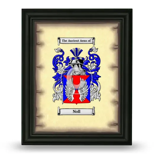 Noll Coat of Arms Framed - Black