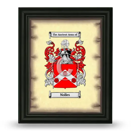 Nolles Coat of Arms Framed - Black