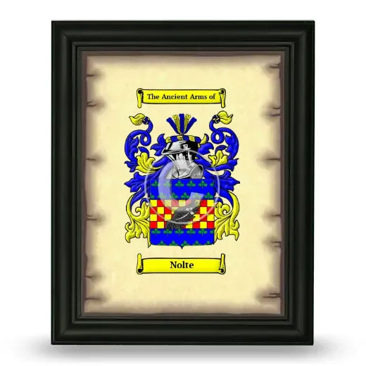 Nolte Coat of Arms Framed - Black